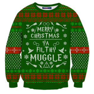 Harry Potter Merry Christmas Ya Filthy Muggle Ugly Christmas 3D Sweater