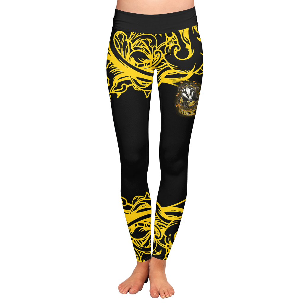 Loyal Like A Hufflepuff Harry Potter 3D Leggings