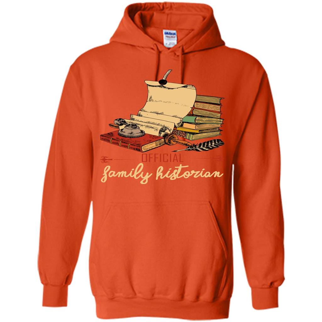 Family T-shirt Official Family Historian Orange