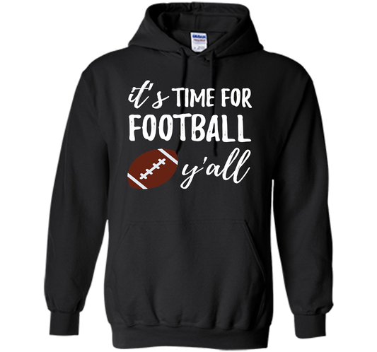 It's Time For Football Y'all T-Shirt Southern Vintage Tee t-shirt Black