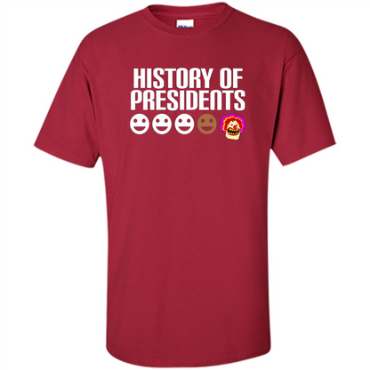 American T-shirt History Of Presidents Cardinal