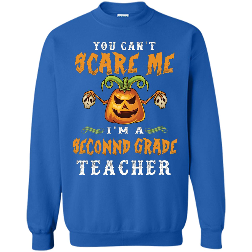 Can't Scare Me I'm A 2nd Grade Teacher Gifts - Halloween T-shirt Royal