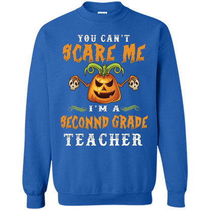 Can't Scare Me I'm A 2nd Grade Teacher Gifts - Halloween T-shirt Royal