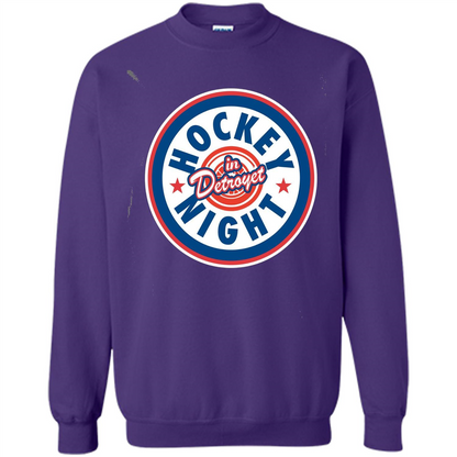 Hockey Night In Detroyet T-shirt Purple