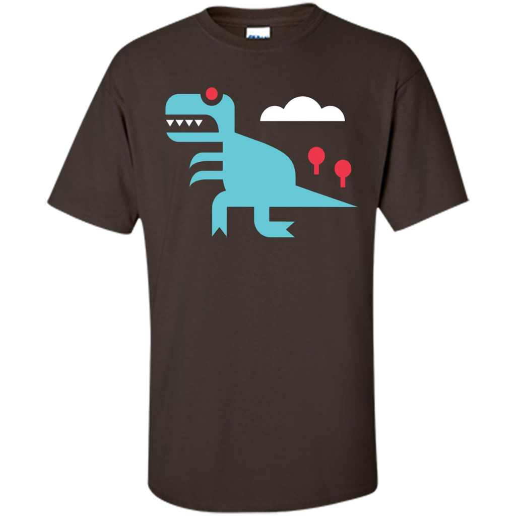 Dinosaur T-Shirt Tee Rex Dark Chocolate