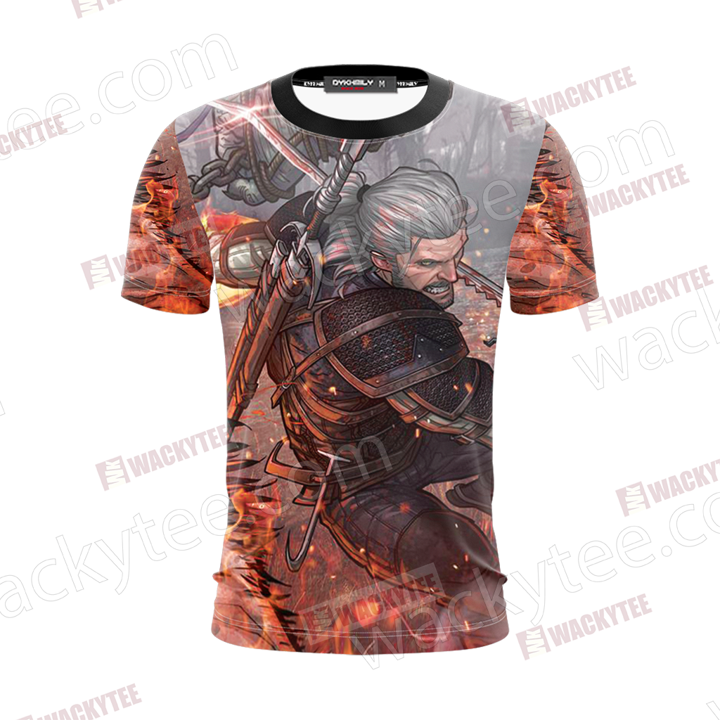 The Witcher 3 Wild Hunt Geralt 3D T-shirt