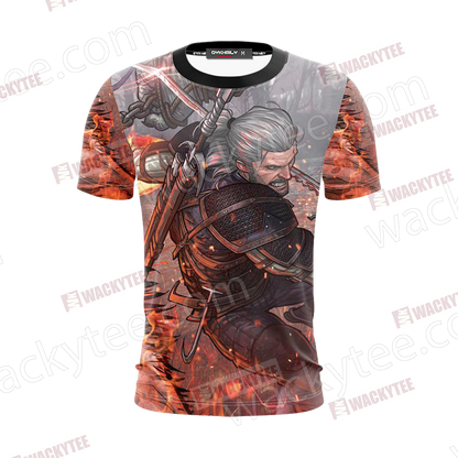 The Witcher 3 Wild Hunt Geralt 3D T-shirt