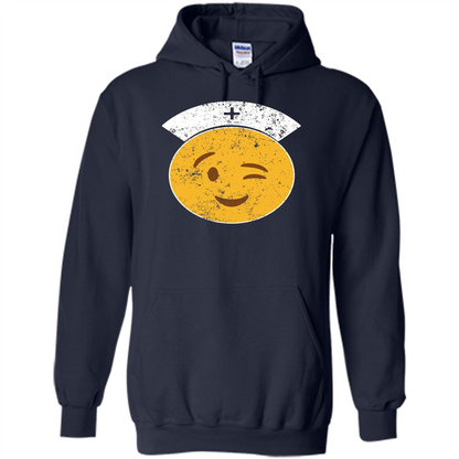 Nurse T-shirt Funny Nurse Emoji T-shirt Navy