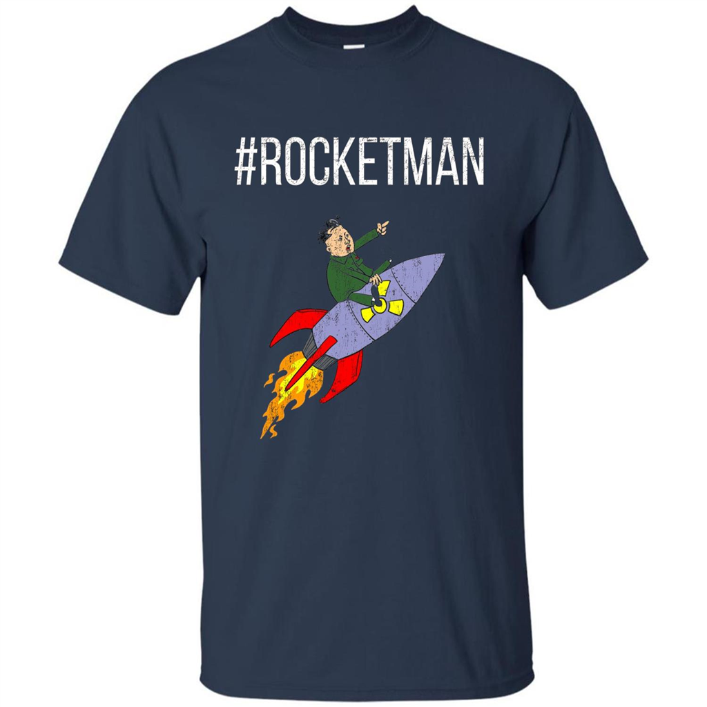 Rocket Man Funny T-shirt Navy