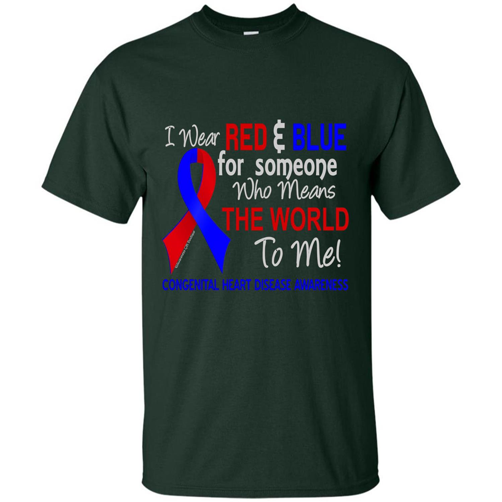 Congenital Heart Disease CHD T-Shirt Means The World To Me Forest Green