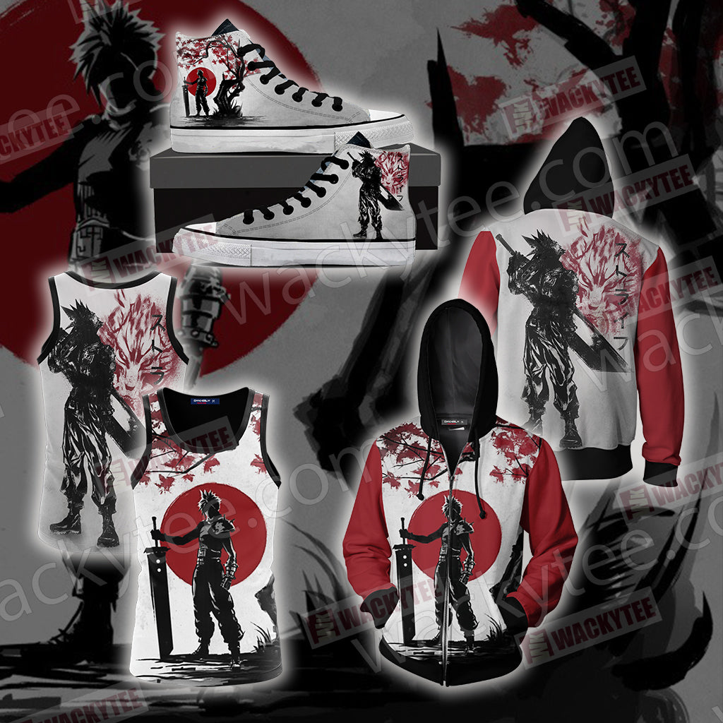 Final Fantasy 7 Cloud Strife 3D Beach Shorts