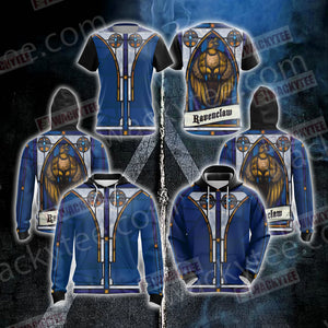 Harry Potter Hogwarts Ravenclaw House New Collection Unisex Zip Up Hoodie