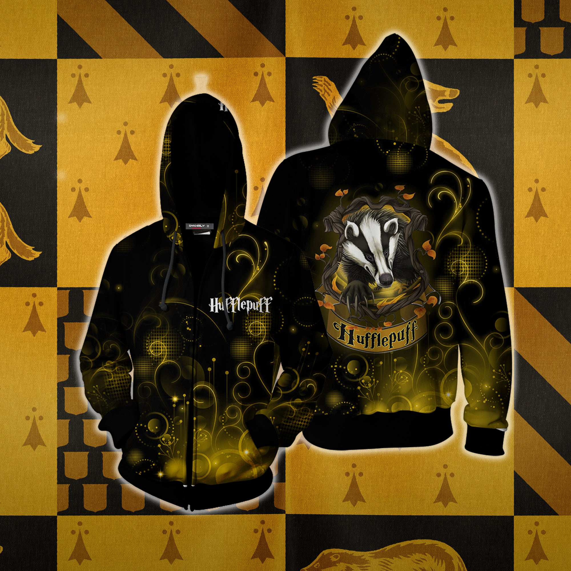 The Just Hufflepuff Harry Potter New Collection Zip Up Hoodie