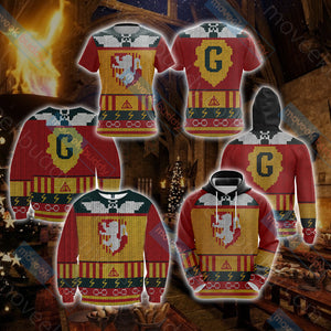 Harry Potter - Brave Like A Gryffindor Knitting Style 3D Hoodie