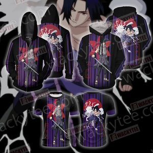 Naruto - Uchiha Sasuke Unisex Zip Up Hoodie Jacket