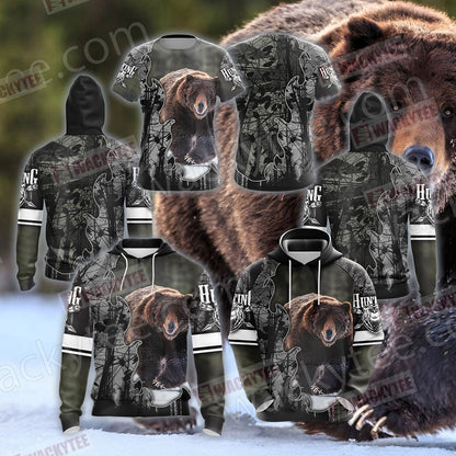 Hunting Passion - Bear Unisex 3D Hoodie