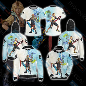 Final Fantasy X - Tidus T-shirt Zip Hoodie Pullover Hoodie   