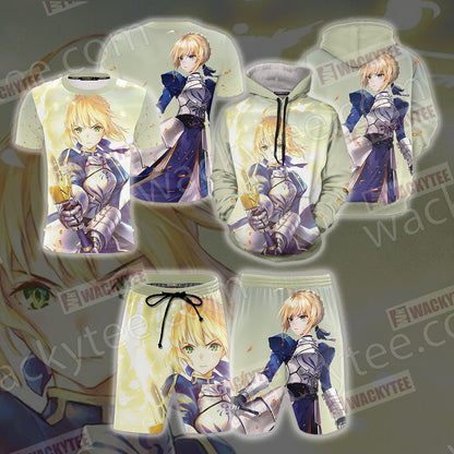 Fate/Stay Night Saber (Artoria Pendragon) Beach Shorts