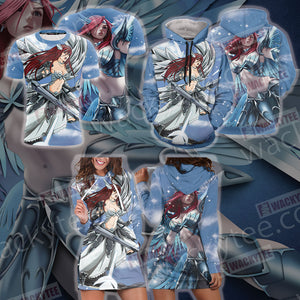 Fairy Tail Erza Scarlet Heaven's Wheel Armor 3D Hoodie Dress