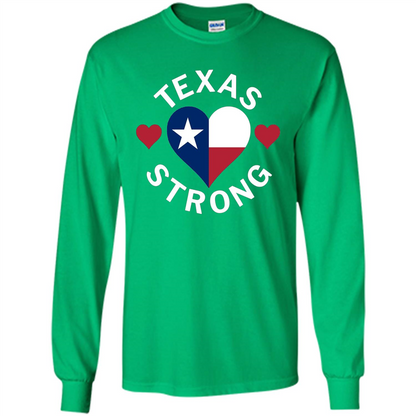 Texas Strong Hurricane Harvey Heart 2017 T-shirt Irish Green