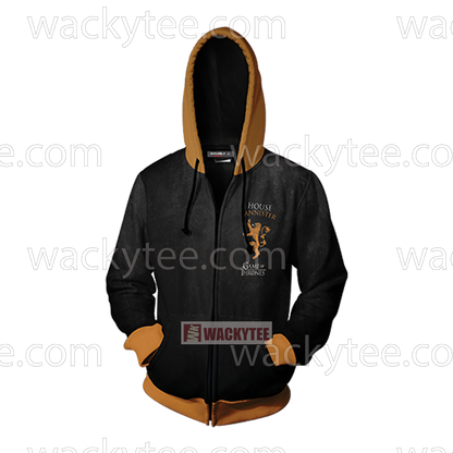 House Lannister Game Of Thrones Hear Me Roar New Zip Up Hoodie