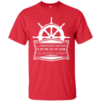 I'm A Pontoon Captain T-shirt Red