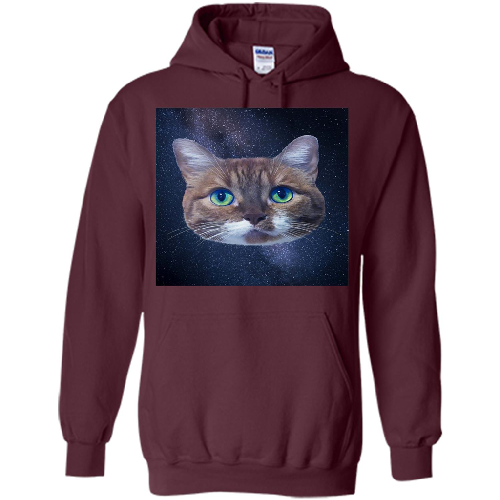 Galaxy Cat T-shirt Maroon