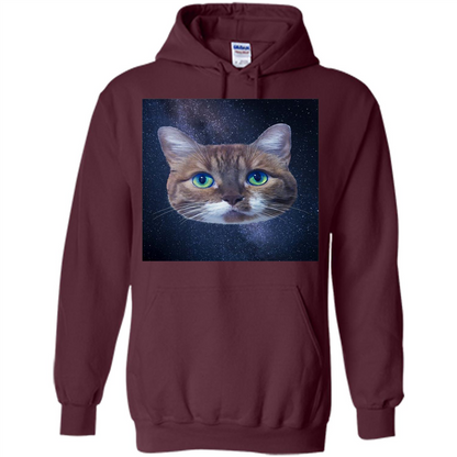 Galaxy Cat T-shirt Maroon