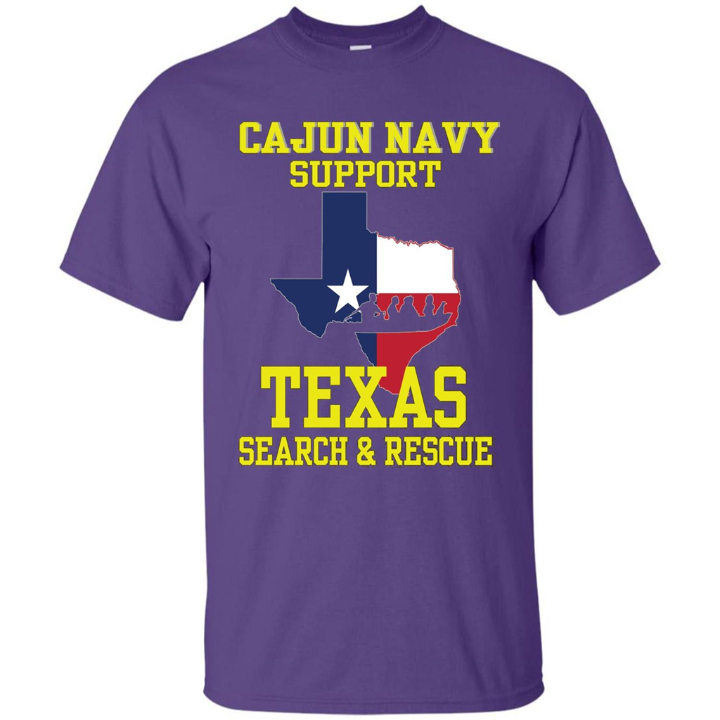 Cajun Navy Support Texas Search And Rescue T-shirt Purple