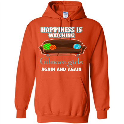 Movie T-shirt Happiness Is Watching Again And Again Orange