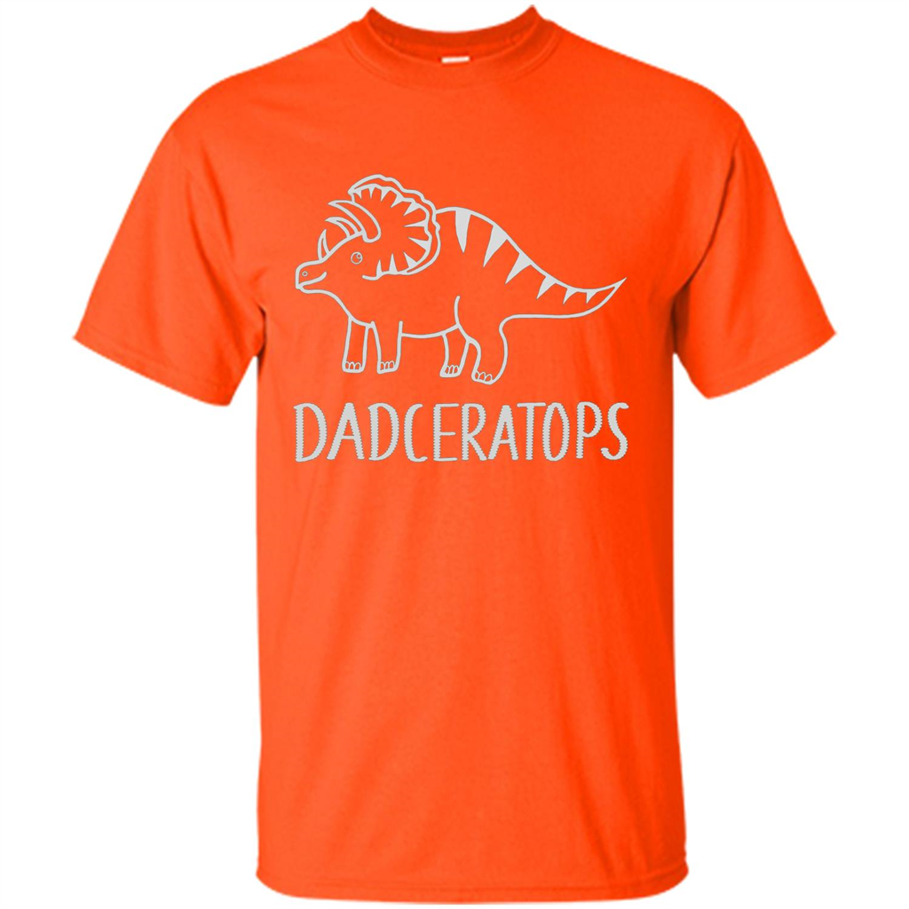Dinosaur Family Triceratops T-shirt Orange