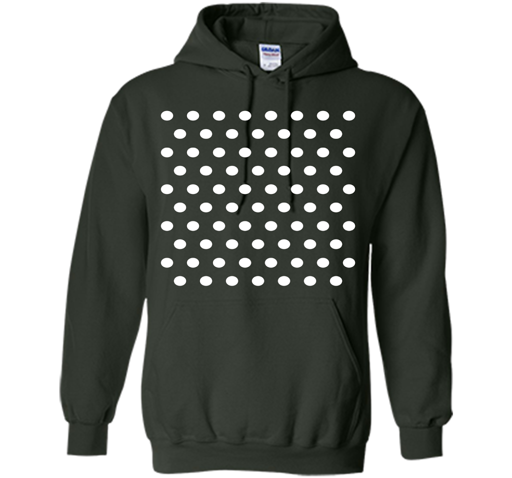 Black and white polka dot tee t shirt shirt Forest Green