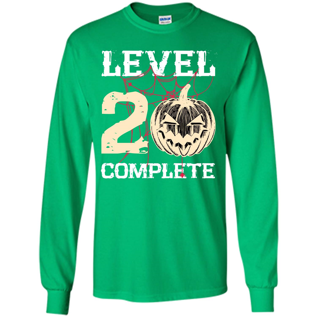 Halloween T-shirt Level 20 Complete Irish Green