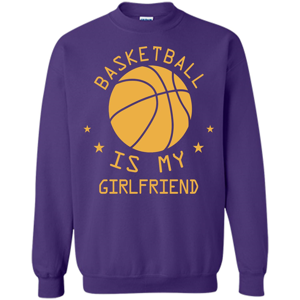 Basketball Lover T-shirt Basketball Is My Girlfriend Orange