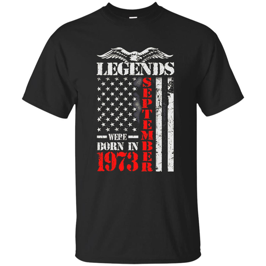 Legends Were Born In September 1973 T-shirt Black