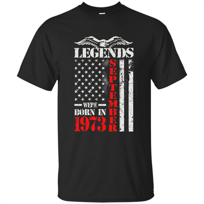 Legends Were Born In September 1973 T-shirt Black