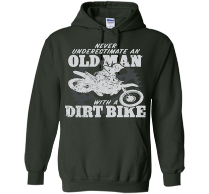 Never Underestimate an Old Man with a Dirt Bike t-shirt MX cool shirt Forest Green