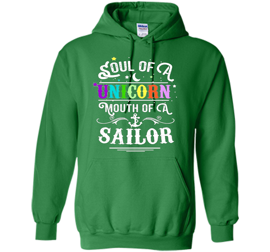 Soul Of A Unicorn Mouth Of A Sailor T-shirt Irish Green