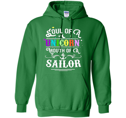 Soul Of A Unicorn Mouth Of A Sailor T-shirt Irish Green