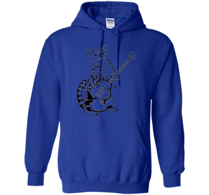 Bassist T-shirt Cat Playing Bass T-shirt Royal