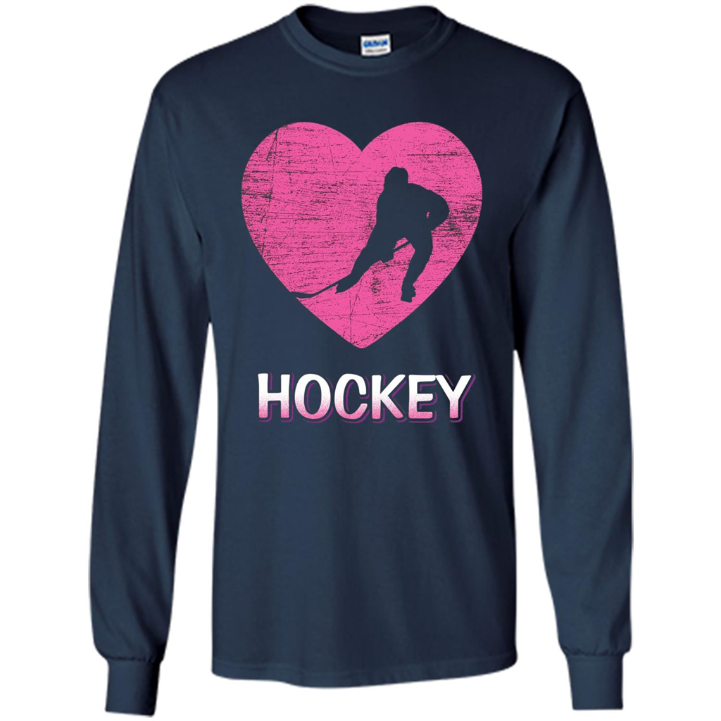 I Love Hockey T-shirt Navy