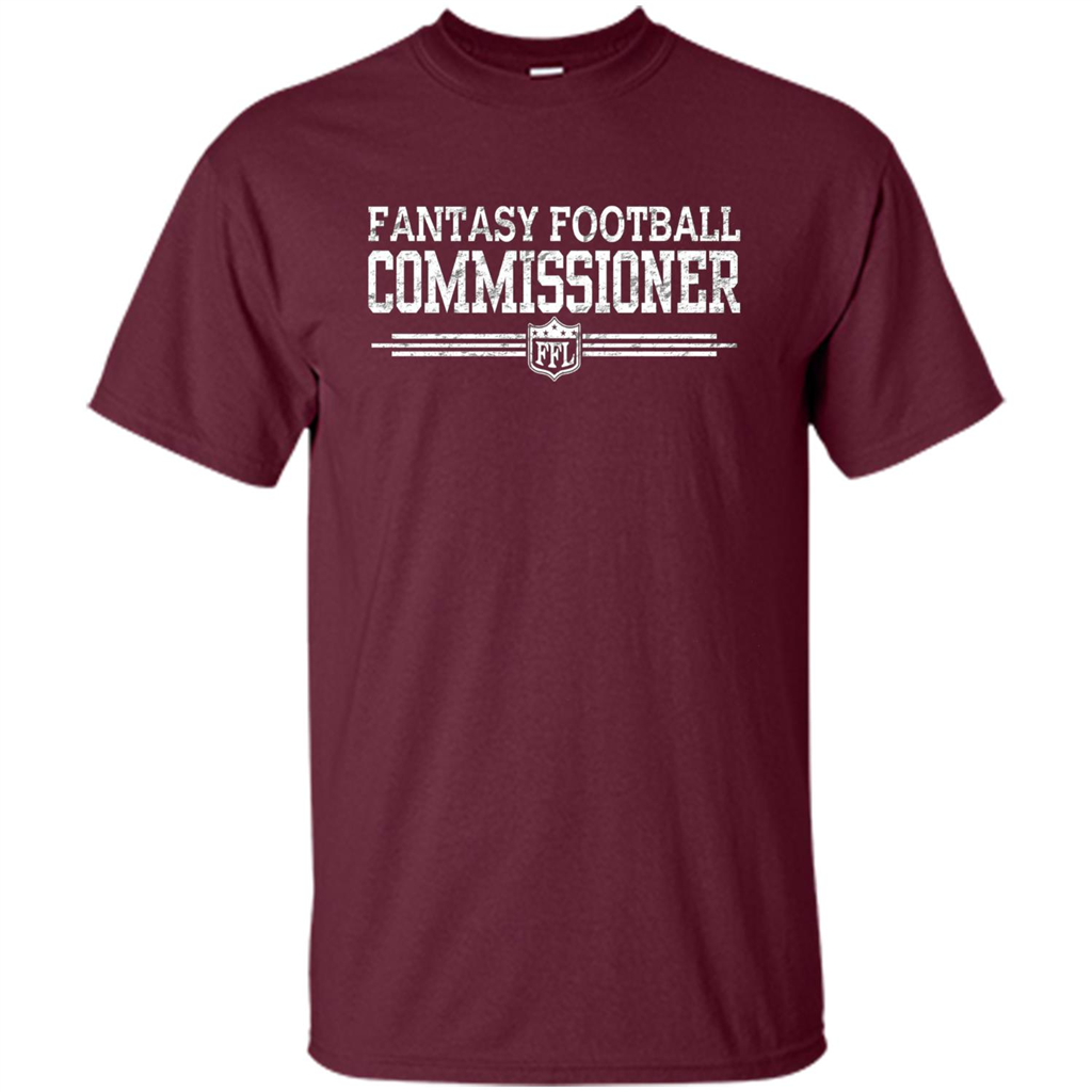 Vintage Fantasy Football Commissioner T-shirt Maroon