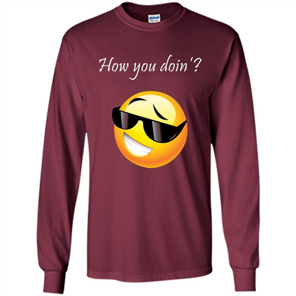 Cute Emotion T-shirt How You Doing Maroon