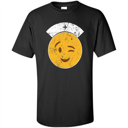 Nurse T-shirt Funny Nurse Emoji T-shirt Black