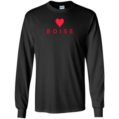 Boise Idaho With Heart Love T-shirt Orange