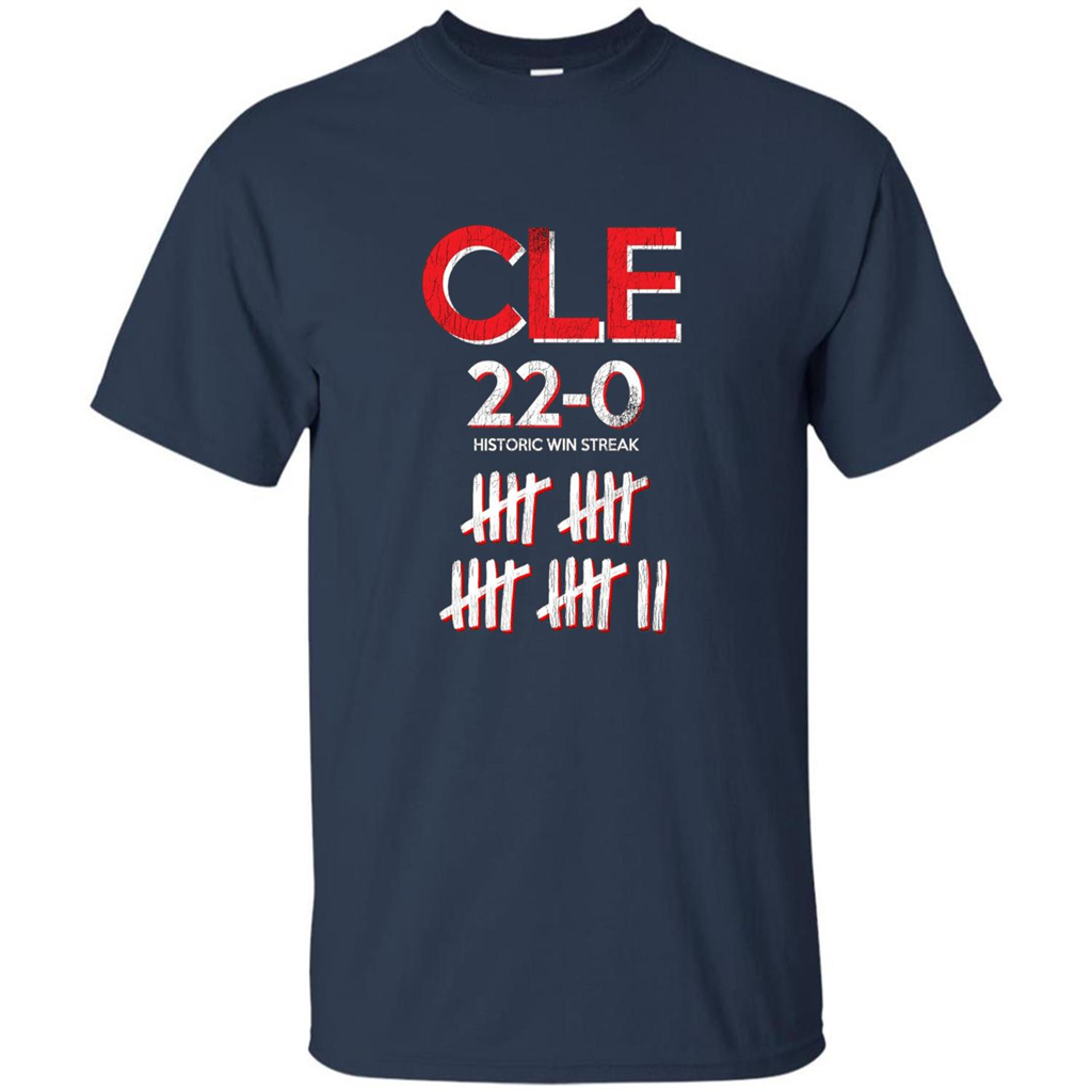 Baseball T-shirt Historic Win Streak 22-0 T-Shirt Navy