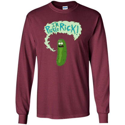 TV Series T-shirt I'm Pickle Rick T-Shirt Maroon