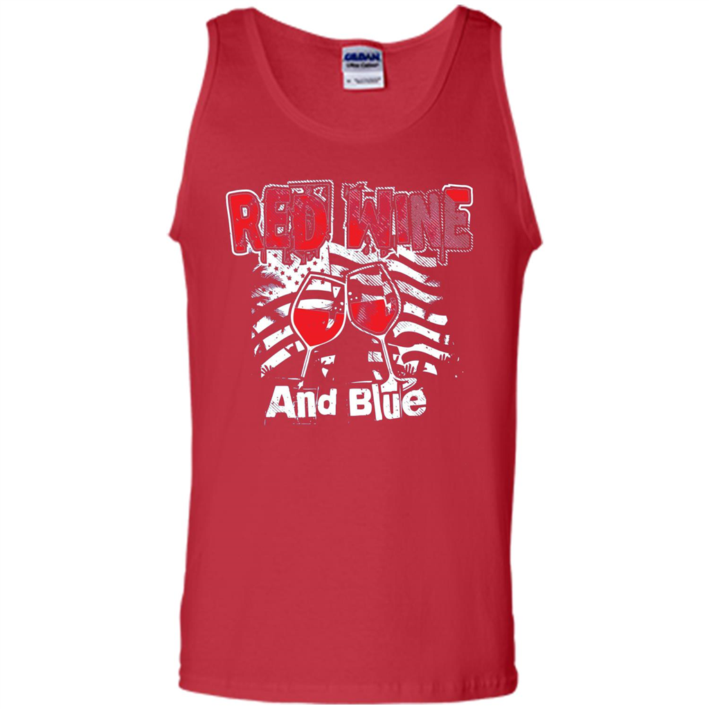 Independence Day T-shirt Red Wine And Blue Red