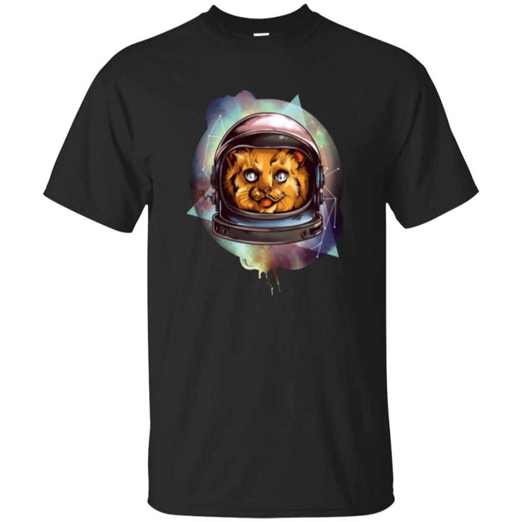Space Kitty T-shirt Black