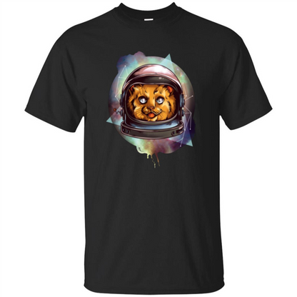 Space Kitty T-shirt Black